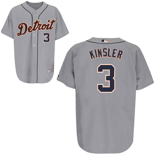 Ian Kinsler #3 mlb Jersey-Detroit Tigers Women's Authentic Road Gray Cool Base Baseball Jersey